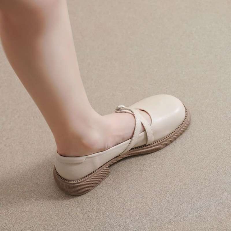 Mary Jane small leather shoes women's 2025 new Japanese jk single shoes round head British style soft leather soft sole comfortable loafers