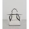 Maison De FLEUR Scarf-Attached Boa 2Way M Tote Bag Black Pink