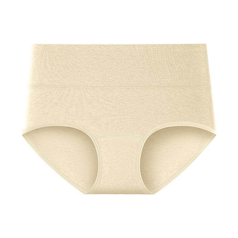 

Women s Spring and Autumn Natural Non Printing Cotton High Waist Breathable 10A Class Antibacterial Crotch Triangle Briefs XXL зелений