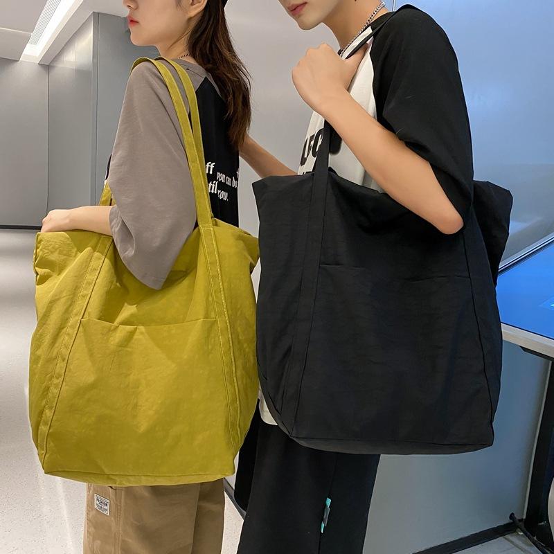 Schoolbag Women's Green Hanfeng Large-Capacity Nylon Cloth Bag New Travel Simple Tote Bag Commuter Simple Big Bag