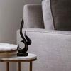 Home Décor Fire Shape Table Decorating Matte Finish Ceramic Figures - (Black)