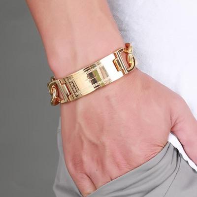 Men's Titanium Steel Bracelet Silver Emperor Chain Bracelet Fashion Jewelry Christmas Gift Men's Accessories