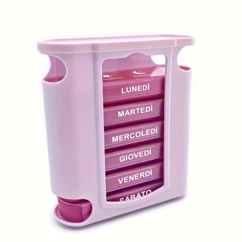 Weekly 28-Compartment Pill Organizer Box, Independent Drawers for Convenient Tablet Storage, PP Plastic.