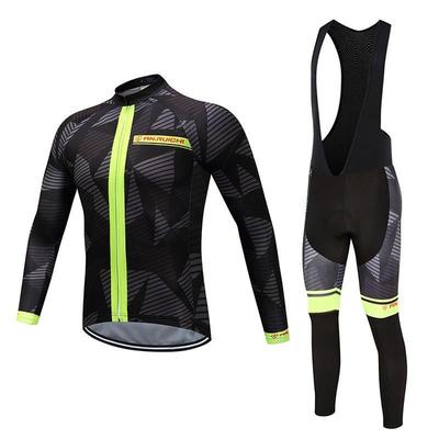Riding Bicycle Jerseys Cycling Clothing Set Men Long Sleeve Black Bib Pants Bicycle Clothes Suit
