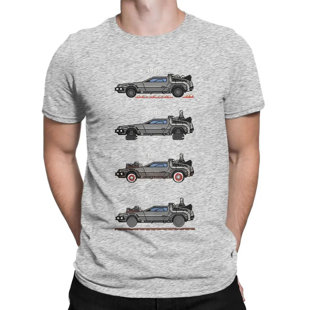 Men T-Shirts Retro Style Back To The Future Leisure Cotton Tee Shirt Short Sleeve T Shirts Round Neck Tops Plus Size