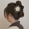 Elegant Rose Shark Clip: Stylish Chinese-Inspired Hair Accessory for Buns
