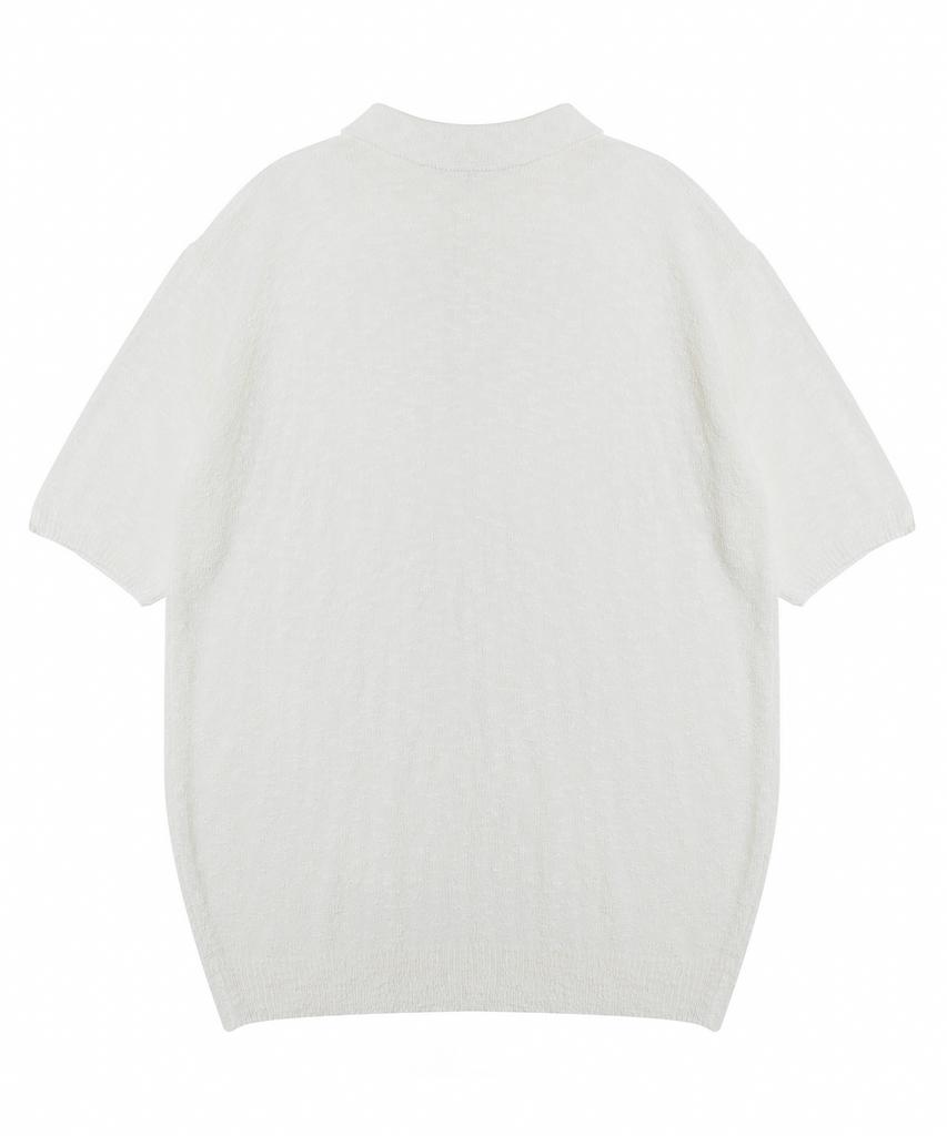 NODU Cool Summer Collar Slub Knit [Ivory]