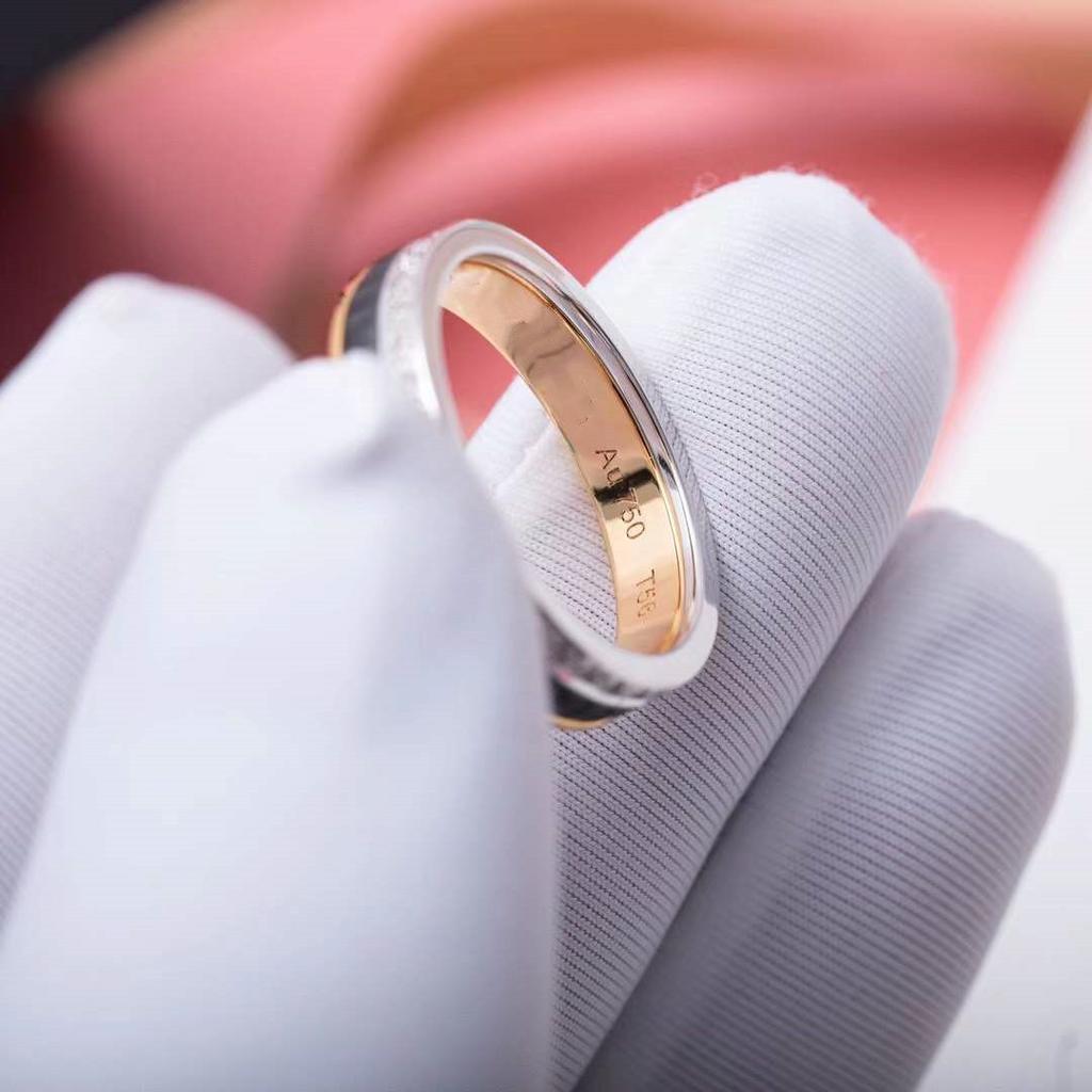New 2024 Classic Europe Fine Quality Europe Famous Hot Brand Luxury Jewelry Rings For Couples Ceramic Geometry Design Engagement