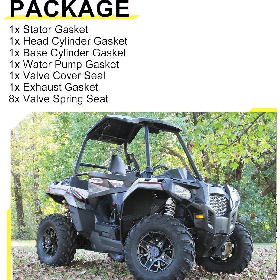 Engine Cylinder Head Gasket Seal Kit Set For Polaris Ranger RZR General ACE 900 1000 RS1 Turbo 2013-2024