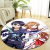 1pc Sword Art Online1 Design Printed Area Round Carpet for Bedroom Living Room Home Decor Rugs Mat Non Slip Mat Rug for Bedside