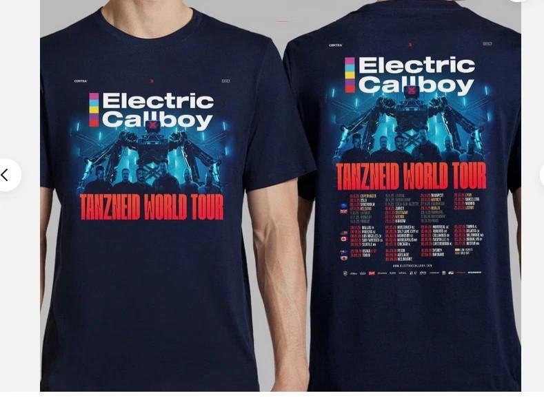 Electric Callboy Tanzneid World Tour 2025 2026 Double Sided T-Shirt XXL