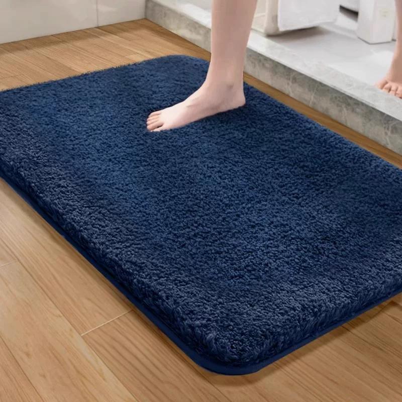 Japanese-Style Bathroom Floor Mat, Absorbent Door Mat, Quick-Dry Foot Mat, Non-Slip Toilet Carpet, Restroom Mat