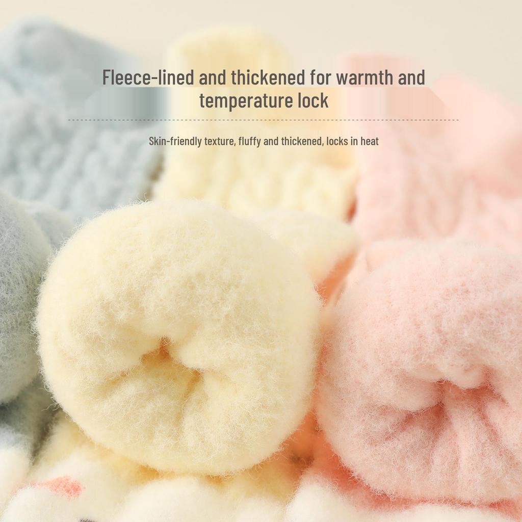 Fleece-Lined Cartoon Baby Over-the-Knee Socks