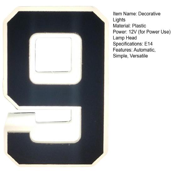 LED House Number Sign Smart Solar Illuminated Address Plaque Mailbox Light Easy Installation Outdoor Waterproof Lighting