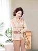 2024 Spring Elegant Nine-Sleeve Mother's Top - Chic & Versatile for Age-Reducing Style