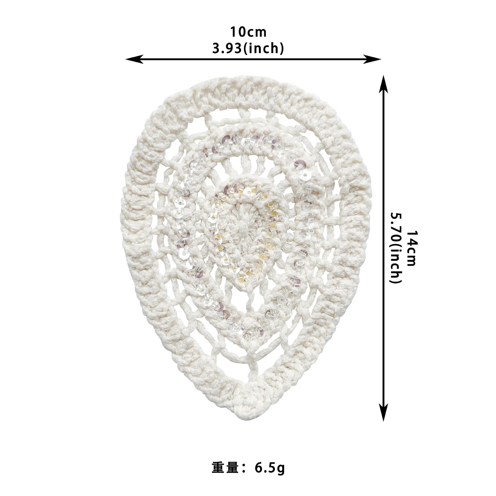 

Apricot Sequins Decorative Heart-Shaped Water Drop-Shaped Cloth Patch Clothing Dress Shirt Top Accessories Cloth Patch Accessories HSR1030