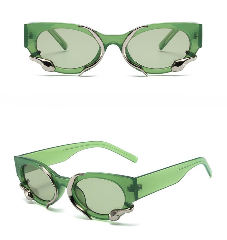 Модные солнцезащитные очки MePanda унисекс в форме змеи в ретро-стиле «кошачий глаз» — фото 8