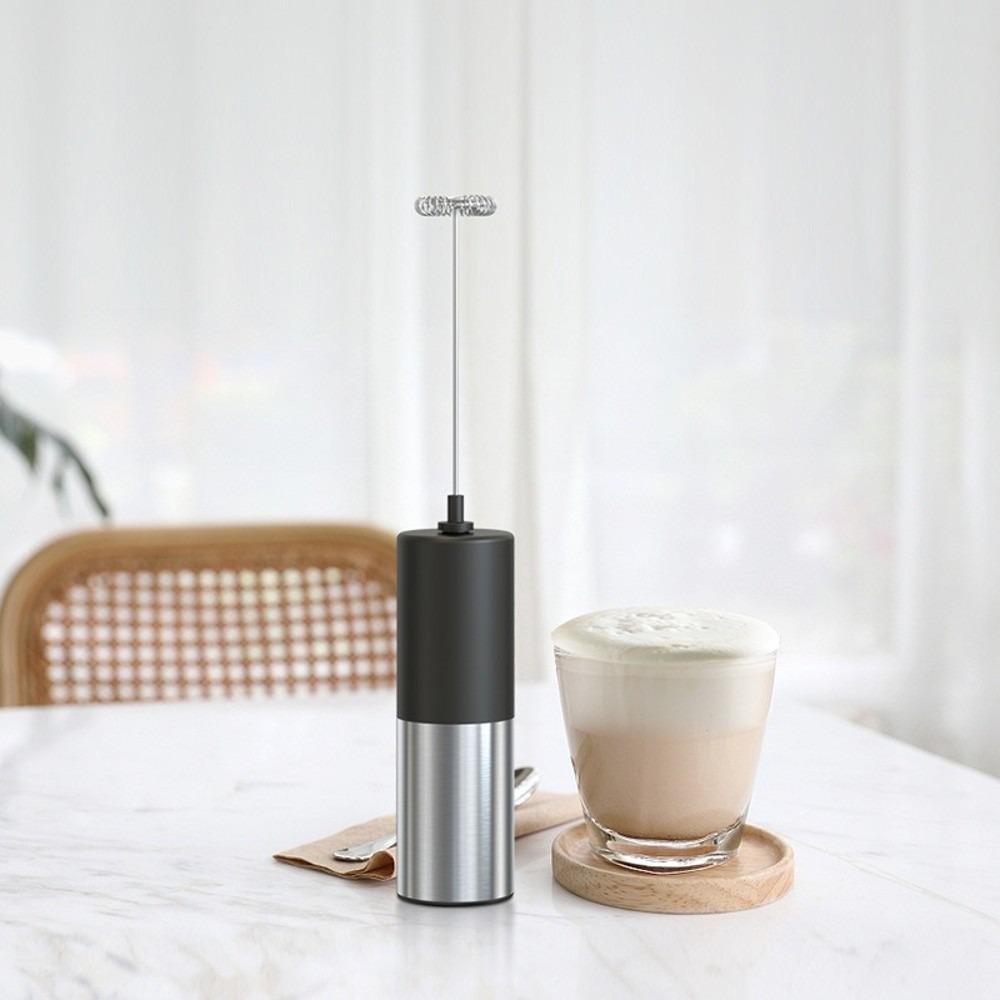 Battery Operated Electric Milk Frother Stainless Steel Whisk Mini Drink Mixer  Matcha Hot Chocolate