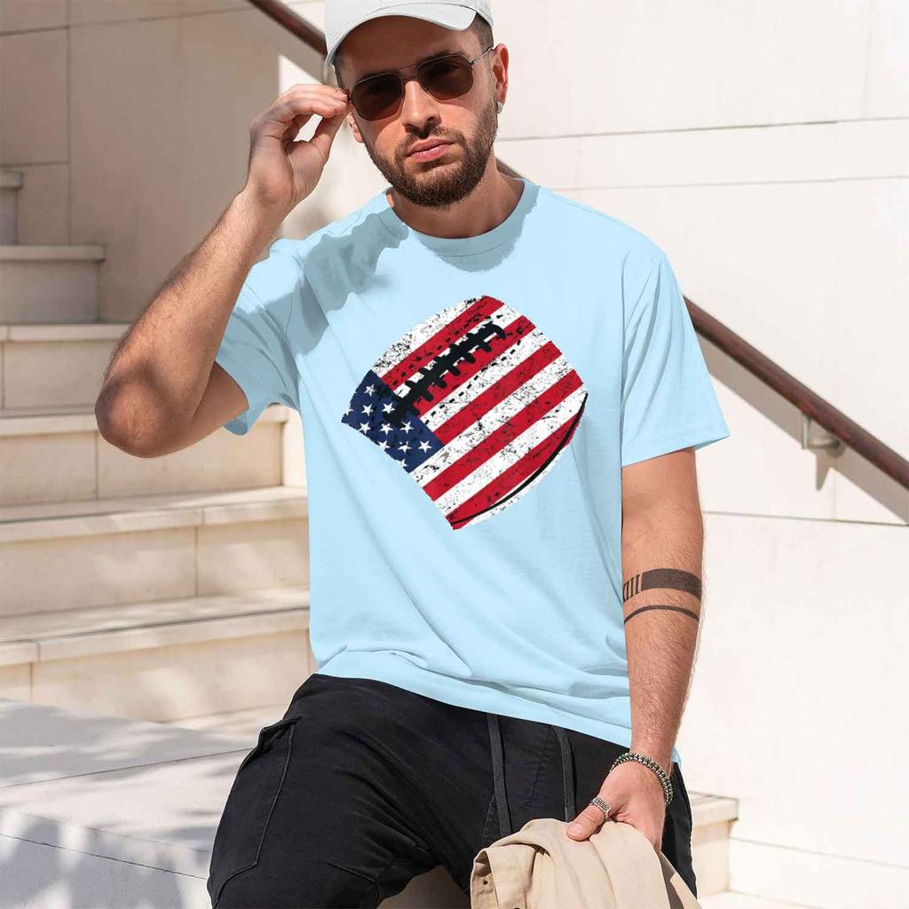 Ameran Football Us Flag 4th Of July Patriot Grh Unisex Tshirt Summer Shortsved Breathable Sweatwking Versatile 2026 New Model Sh