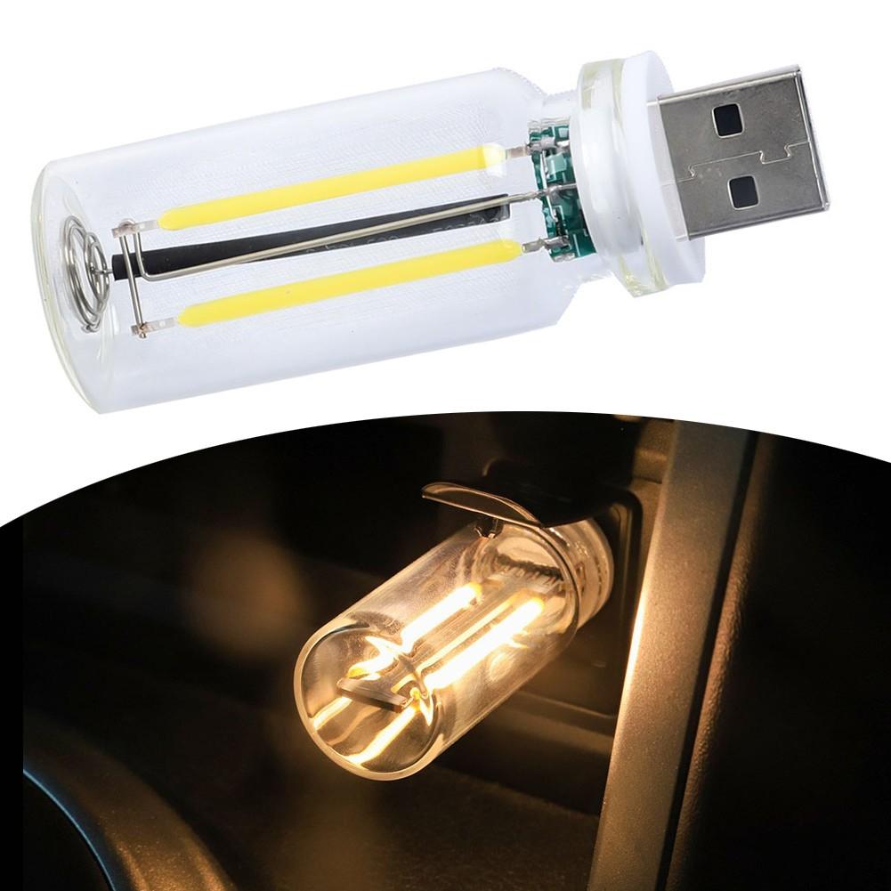 Car USB Night Light Dimmable LED Lamp Dual Filament Design