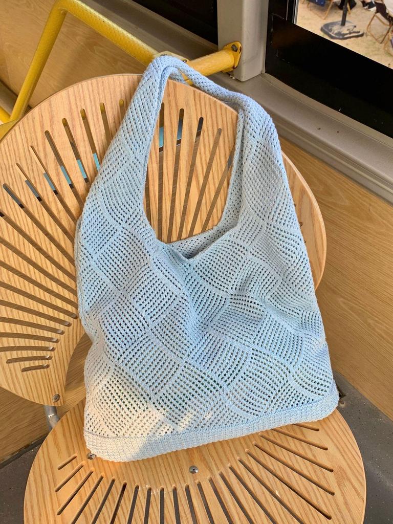 Women's Crossbody Shoulder Bag - Spring Summer Hollow Knit Style
