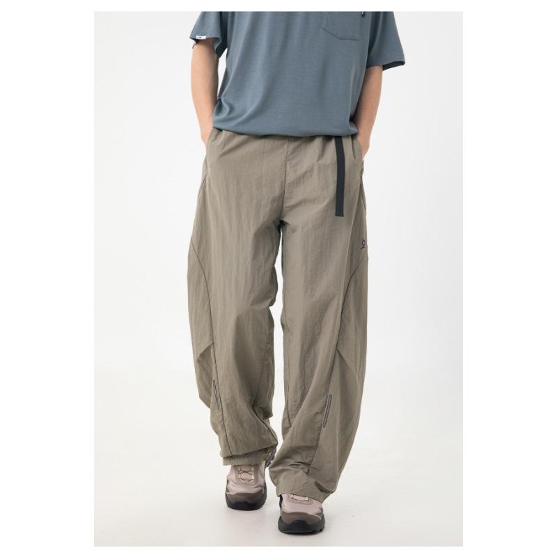 Pantaloni da Paracadutista Uomo Deostrutturati a Pieghe Sdoppiate Funzionali da Esterno Resistenti all'Acqua Casual Cargo Lunghi