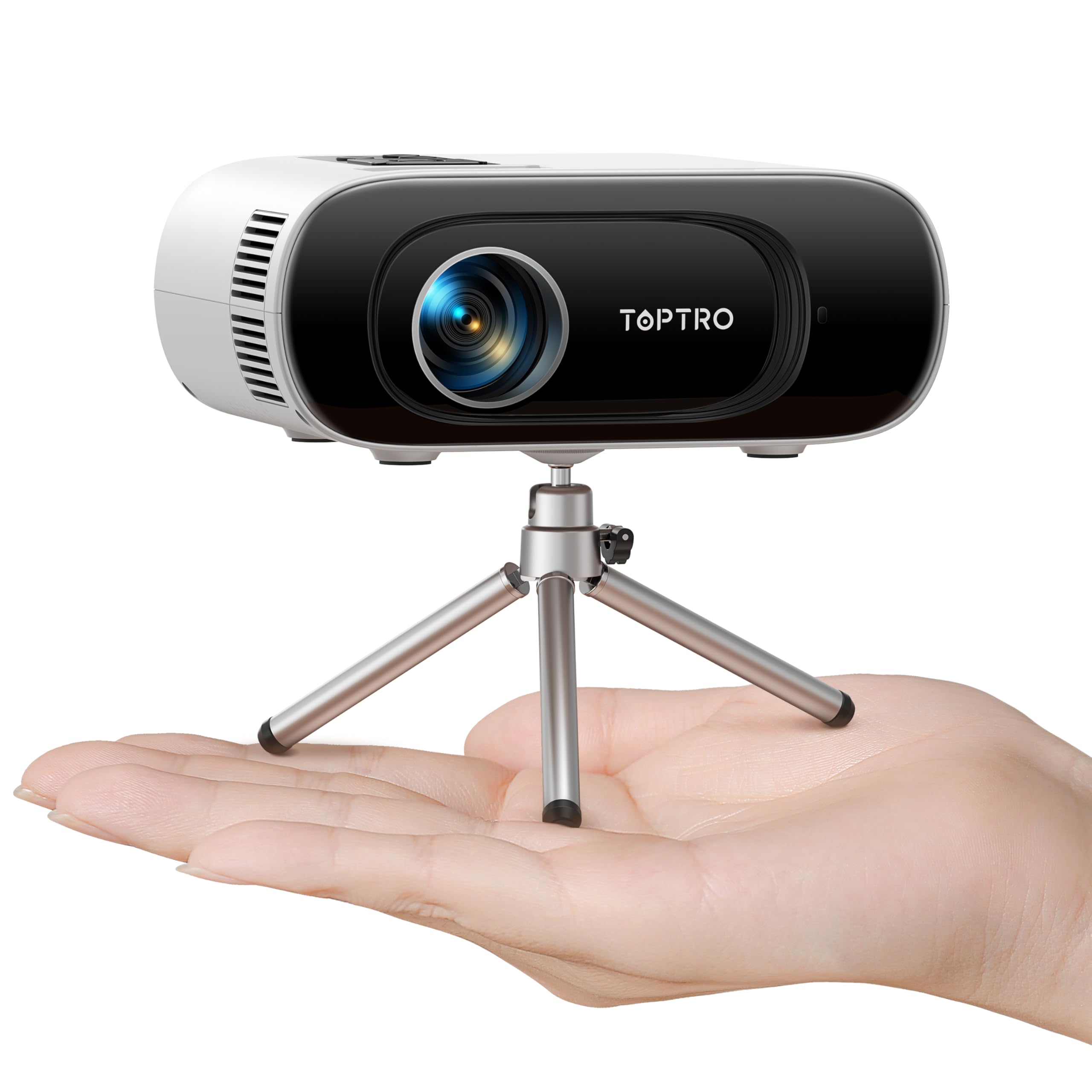 

TOPTRO Projector Small High Brightness 1080P Resolution 4K Projector Compatible with Home Bluetooth WiFi Home Projector Automatic Vertical Correction білий
