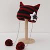 Star Cat's Ears Knitted Hat Y2K Woolen Hat Fashion Warm Cap  Women