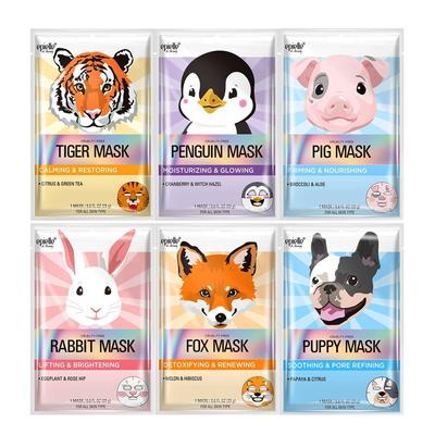 Epielle Tiercharakter Maskenpack 6 Typen, 1 Set