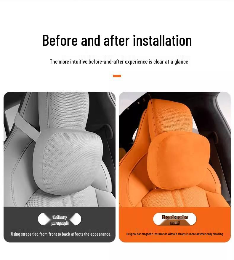 Magnetic Headrest & Neck Pillow, Lumbar Support, Car Backrest Cushion for Xiaomi YU7