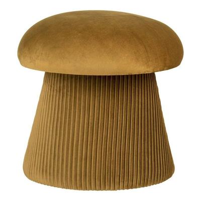 Hampton Velvet Pouf Ø39cm Ochre.