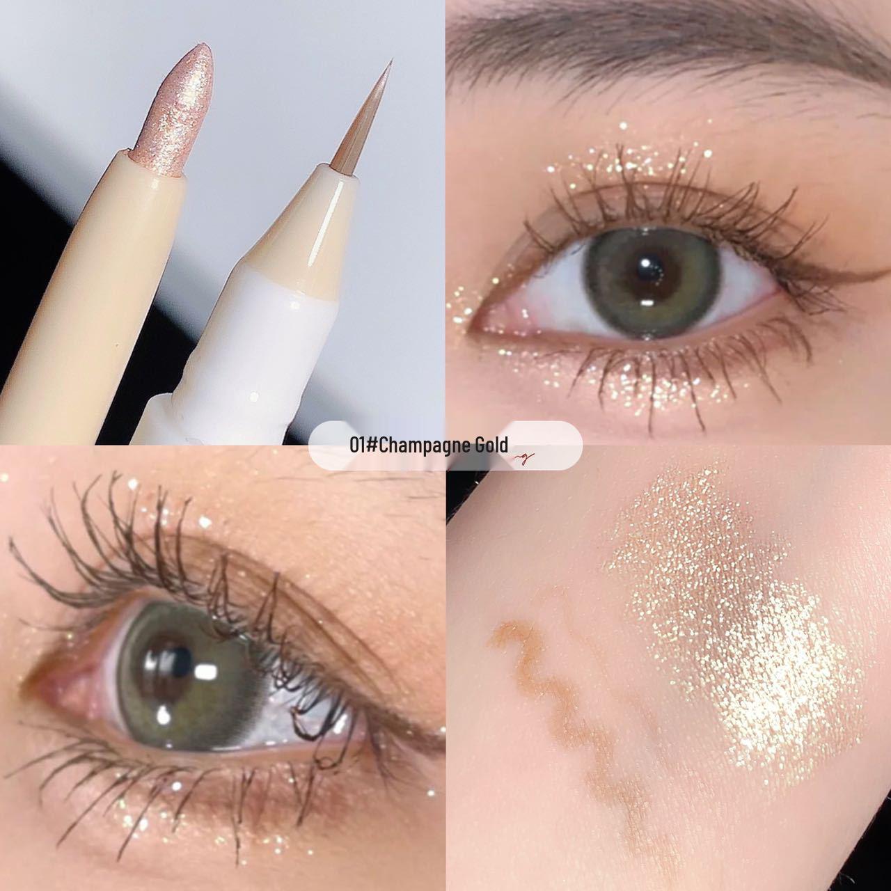 Двусторонний карандаш-подводка  Сладкая мята  - Хайлайтер и теневой карандаш для матового, естественного осветления и контурирования нижнего века