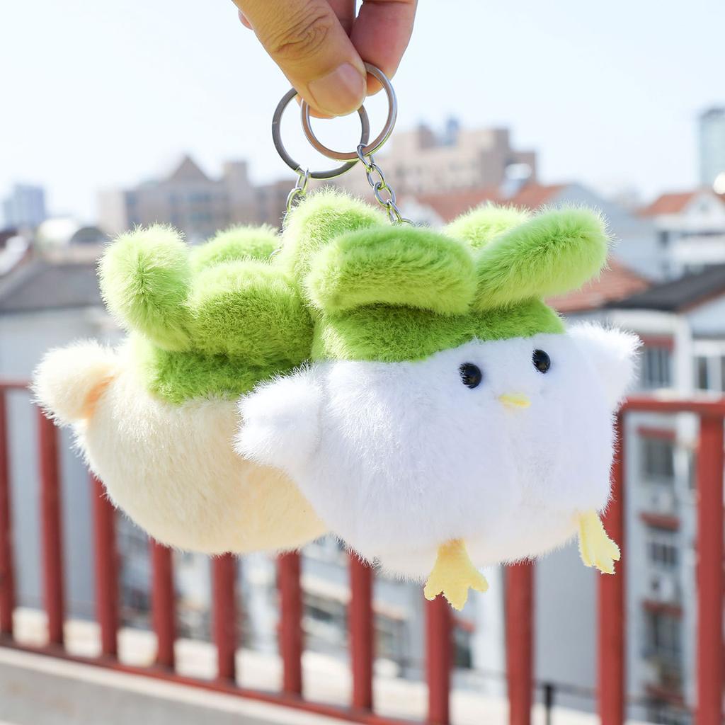 Wuhan Knoblauch Vogel Puppe Anhänger Schlüsselanhänger Sound Plüschtier Geburtstagsgeschenk Mädchen Tasche Puppe Puppe