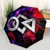 1pc Money Flames Logo Design Umbrella with Plastic Handle,Suitable for All Seasons Home Travel Outdoor UmbrellaM1032