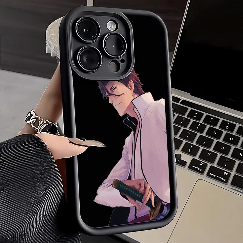 Phone Case for iPhone 17 Air 16E 15 16 Pro Max Bleach Aizen Sousuke Cover 14 Plus 13 12 Mini Soft Shell Silicone Fundas