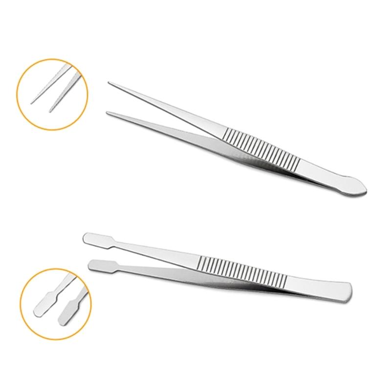 4-Piece Tweezers Set Stainless Steel Self Locking Hobby Tweezers for Craft/Jewellery/STAMPS/Model Making Professional