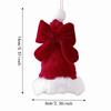 Handmade Mini Velvet Tree Tower Pendant Creative Christmas Bows Hanging Ornament  Party Supplies