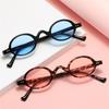 Mode Kleine Runde Sonnenbrille Damen Vintage Punk Sonnenbrille Hip Hop Oval Sonnenbrille Reisebrillen UV400
