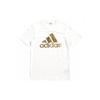 Adidas T Shirts Men's White Crew Neck Moderate Straight Fit FN1736