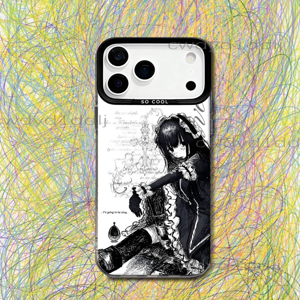 

G-Gothic Cyber Sigil Cybersigilism For iPhone 17,16,15,14,13,12,X,8,Pro,Max,Plus,SE4,Air,Mini Black IMD Matte Case iPhone15plus