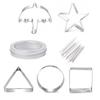 Korean Sugar Candy Making Tools Squid Sugar Player Kit Steel Cookie Cutters Sugar Cookie Umbrella Triangle Star Round