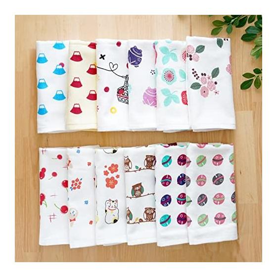 Oruta Gauze Towel Face Towel Set - 6 Pack, Made In Japan, 100% Cotton, Quick Dry, Soft, Baby Safe (No Fluorescent Dyes), Approx. 34cm X 86cm