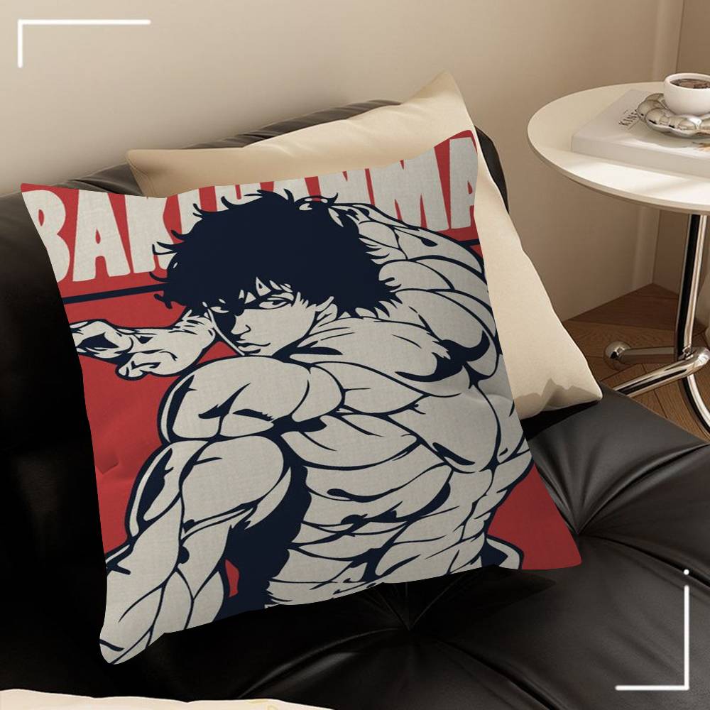 Anime Baki The GGrappler Cushion Cover Decorative Pillow Sofa Home Decor Case Pillow Cases
