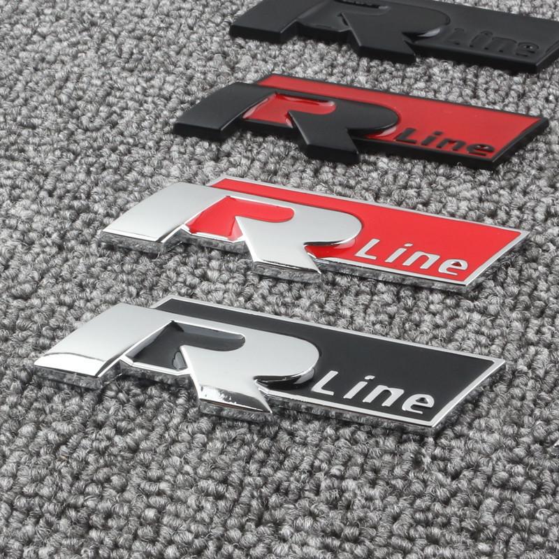 Compatible R Line Logo Sticker for Volkswagen Golf, CC, Scirocco, Magotan, Sagitar, and Polo - Rear Emblem/Grille Badge