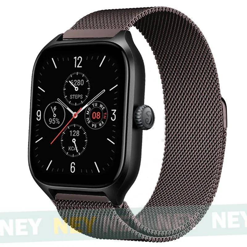 Milanese Loop For Amazfit GTS/GTR-4-3-2-2e-Mini-Pro/stratos 3 Metal Bracelet 20mm 22mm Watch Band for Amazfit bip-U-S-lite Strap