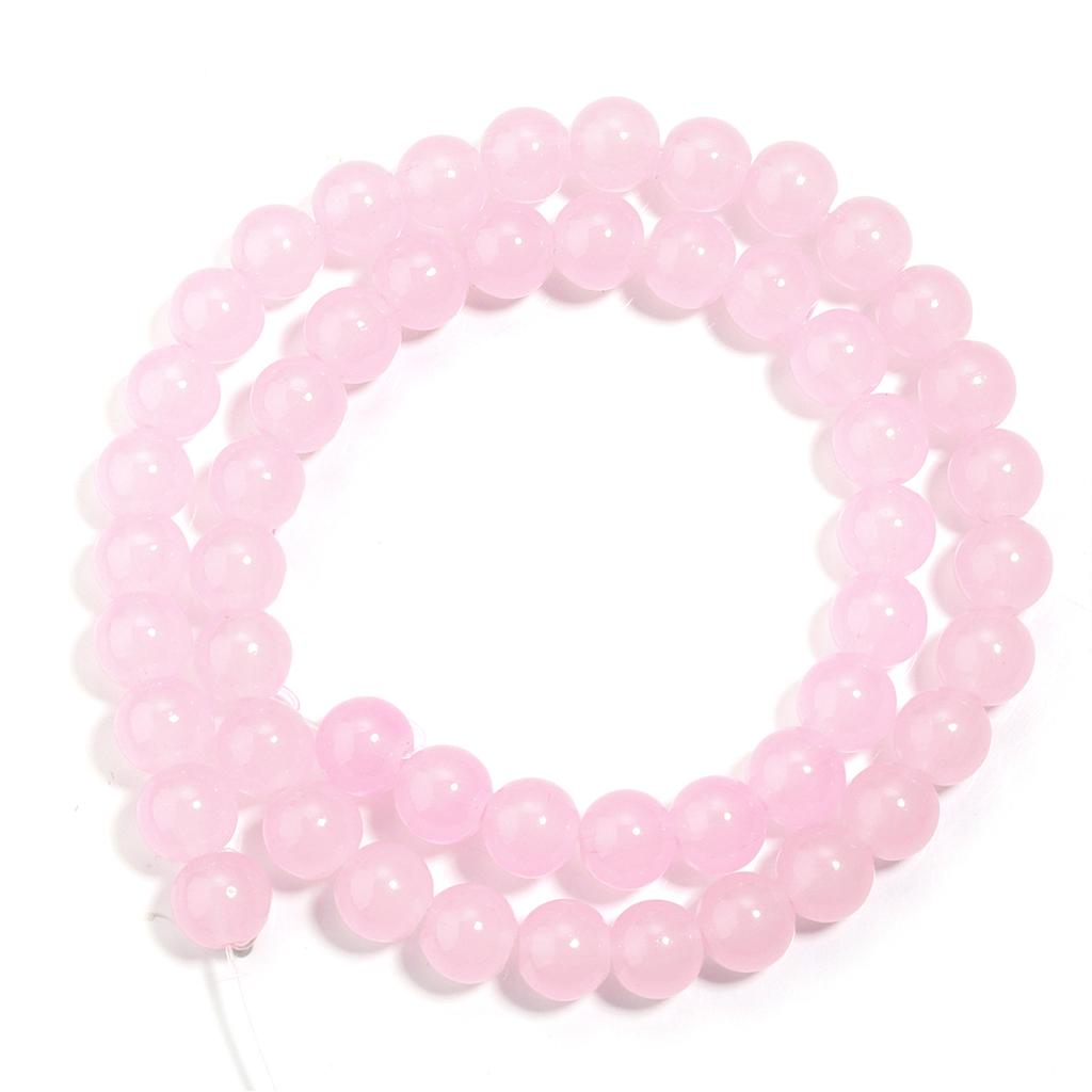 1 Strand 6/8mm Solid Color Glass Beads Loose Spacer Round Beads For Jewelry Making DIY Handmade Bracelet Necklace Accessories