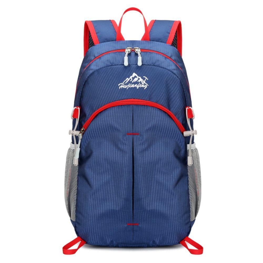 

Folding Foldable Backpack Waterproof Lightweight Nylon Bag Simple Outdoor Mountain Bag Travel темно-синий