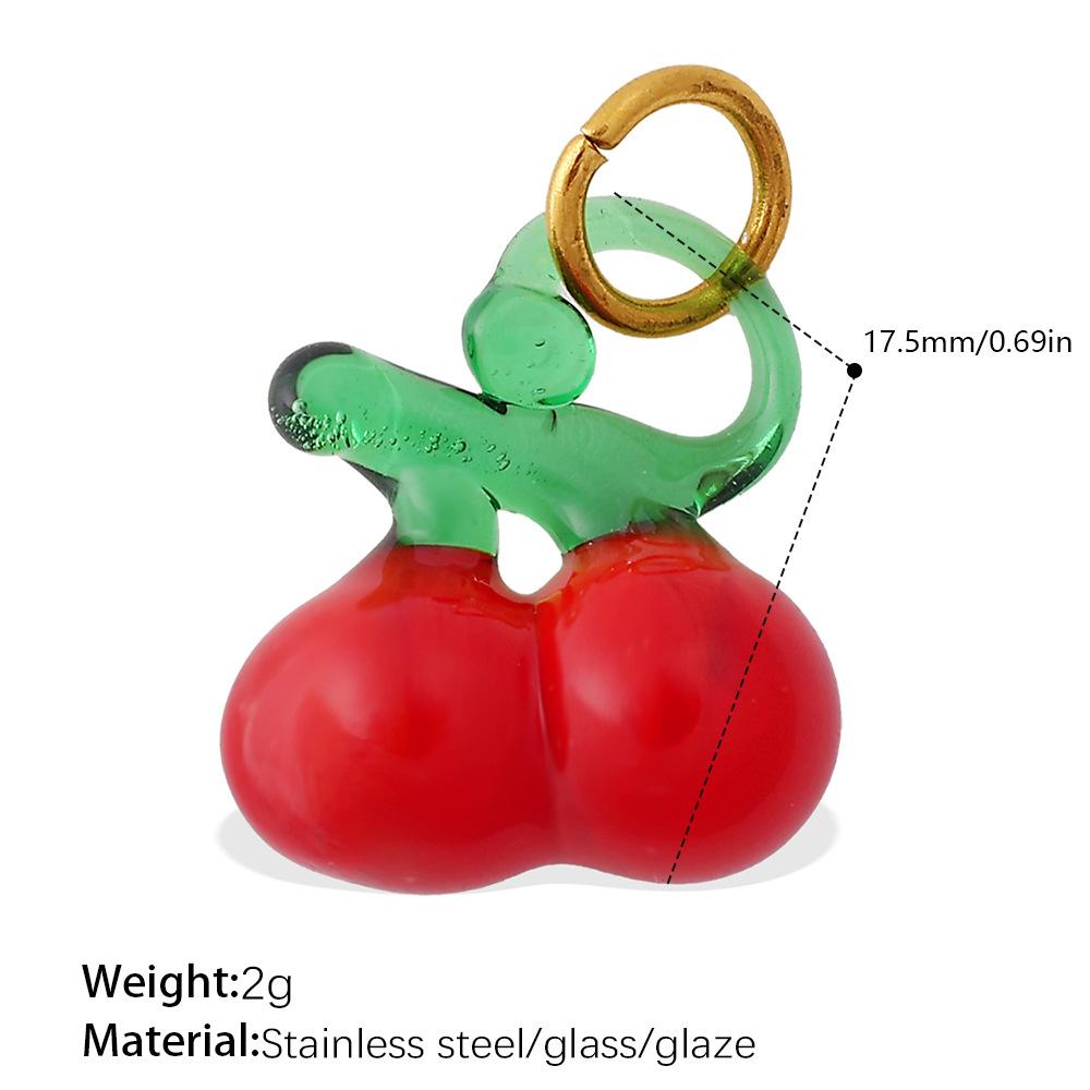 Fresh and Cute DIY Watermelon Grape Fruit Pendant Exquisite Small Glass Pendant Accessories Collection