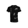 Nike חולצת טי קצרה עם הדפס לוגו לבגדי ספורט לגברים שחורה CW0378-010
