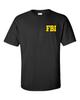 FBI Bundesagent Bureau Of Investigation VORNE & HINTEN BEDRUCKT Herren T-Shirt 241